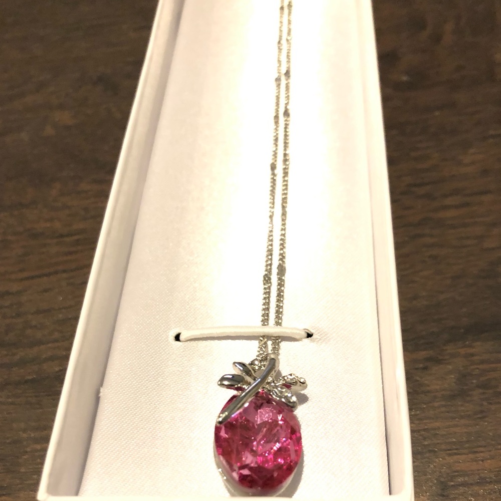 Dragonfly 925 Sterling silver w/ crystal pendant